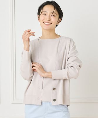 ＜7-IDconcept.(Women)＞《大きいサイズ》Ｖネックカーディガン（７０５１１７８８５６）