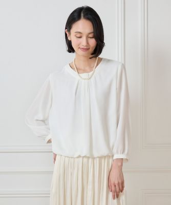 ＜7-IDconcept.(Women)＞《大きいサイズ》フロントタックブラウス（７０５１１８２８０１）
