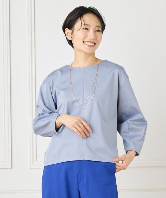 【SALE】7-IDconcept.(Women)/セブンアイディコンセプト 《大きいサイズ》ふんわり袖プルオーバー(7051190807) 64ブルーグレー トップス【三越伊勢丹/公式】
