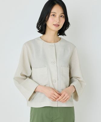 《大きいサイズ》カラミノーカラージャケット（７０５２１４１８５３）