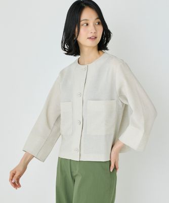 《大きいサイズ》カラミノーカラージャケット（７０５２１４１８５３）