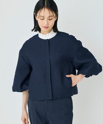 《大きいサイズ》バルーンスリーブＪＱブルゾン（７０５２１４４８３１）