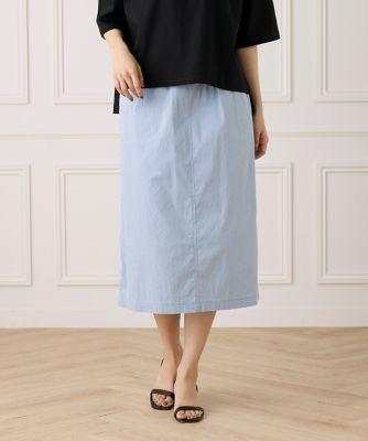 【SALE】7-IDconcept.(Women)/セブンアイディコンセプト Aラインスカート(7052152050) 63サックス ロングスカート【三越伊勢丹/公式】