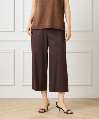 【SALE】7-IDconcept.(Women)/セブンアイディコンセプト ワイドクロップトパンツ(7052161066) 44コゲチャ パンツ・ズボン【三越伊勢丹/公式】