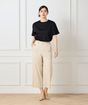 大きいサイズ》ワイドクロップトパンツ（7052161866