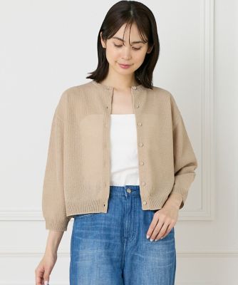 70s USA製 IZOD OF LONDON ワンポイント パール編み アクリル