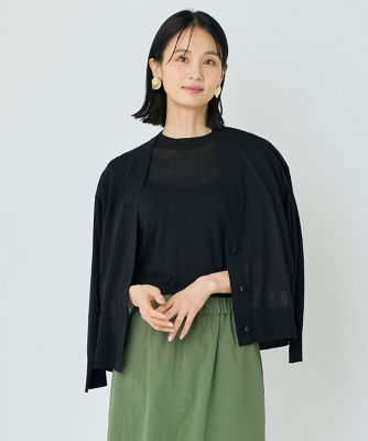 《大きいサイズ》コットンナイロンＶネックカーディガン　（７０５２１７８８１４）