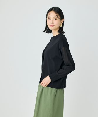 《大きいサイズ》コットンナイロンＶネックカーディガン　（７０５２１７８８１４）