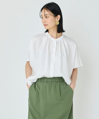 ＜7-IDconcept.(Women)＞ポンチョ風バンドカラーブラウス（７０５２１８２０４３）