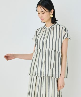 ＜7-IDconcept.(Women)＞カラミストライプブラウス（７０５２１８２０５８）