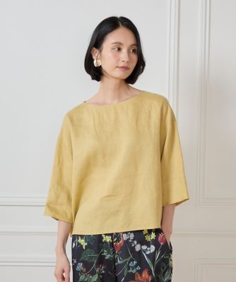 Drawer☆美しいイエローのコットンシルクのブラウス☆３６サイズ Drawer☆美しいイエローのコットンシルクのブラウス☆36サイズ