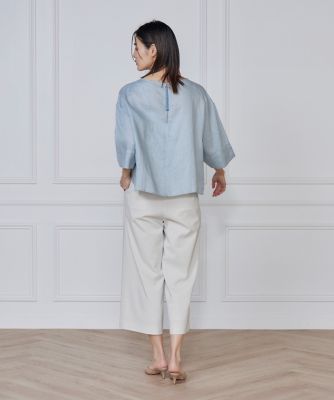 《大きいサイズ》リネンワイドシルエットブラウス（７０５２１８２８４１）