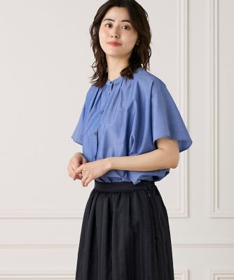 　《大きいサイズ》《ＷＥＢ限定カラー》ポンチョ風バンドカラーブラウス（７０５２１８２８６９）
