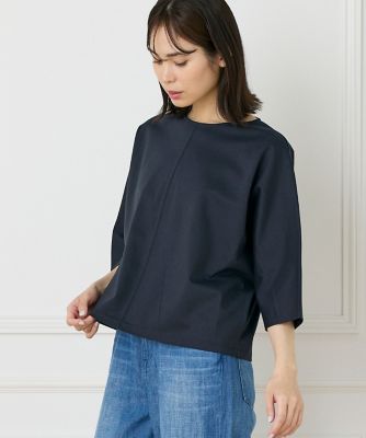 【SALE】7-IDconcept.(Women)/セブンアイディコンセプト バックジップドルマンプルオーバー(7052190008) 68ダークネイビー トップス【三越伊勢丹/公式】