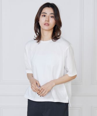 7-IDconcept.(Women)/セブンアイディコンセプト オーガニックコットンクルーネックＴシャツ（７０５２１９００１４）