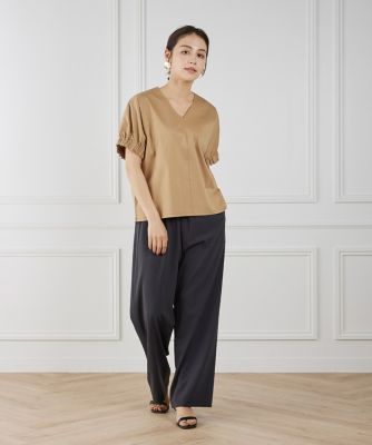 【新品未使用】かぐれ　ギャザースリーブワイドプルオーバー　ナチュラル 楽天市場】ギャザースリーブワイドプルオーバー／かぐれ（kagure