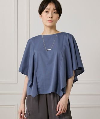 【SALE】7-IDconcept.(Women)/セブンアイディコンセプト 《大きいサイズ》フレアスリーブカットプルオーバー(7052190822) 61ブルー トップス【三越伊勢丹/公式】