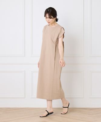 《大きいサイズ》ショルダータックワンピース（７０５２１９２８１３）