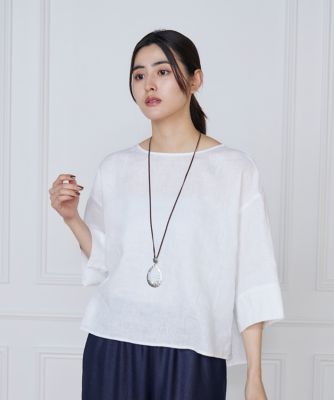レザーストラップ　ドロップモチーフネックレス（７０５２２９５００７）