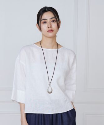 レザーストラップ　ドロップモチーフネックレス（７０５２２９５００７）