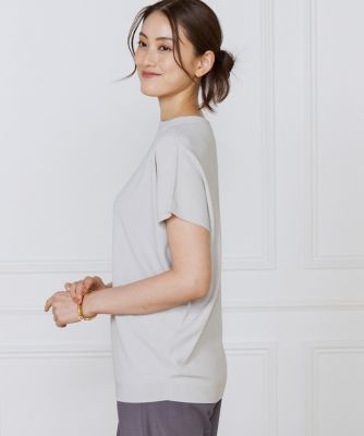 7-IDconcept.(Women)/セブンアイディコンセプト ホールガーメントフレンチスリーブプルオーバー(7053170006) 23ベージュ トップス【三越伊勢丹/公式】