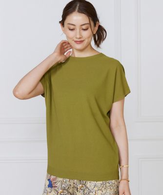 7-IDconcept.(Women)/セブンアイディコンセプト ホールガーメントフレンチスリーブプルオーバー(7053170006) 72キイロ トップス【三越伊勢丹/公式】