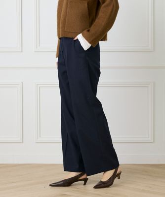 7-IDconcept.(Women)/セブンアイディコンセプト センタープレスワイドパンツ(7054161003) 60ネービーブル パンツ・ズボン【三越伊勢丹/公式】