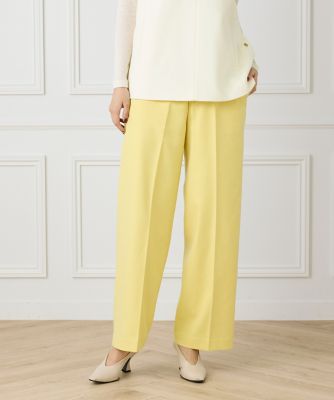 7-IDconcept.(Women)/セブンアイディコンセプト センタープレスワイドパンツ(7054161003) 70キイロ パンツ・ズボン【三越伊勢丹/公式】