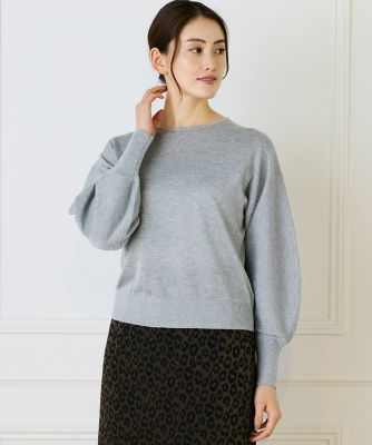 ラメパフスリーブニットプルオーバー（7054170017