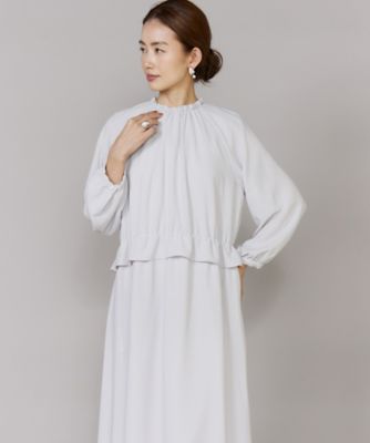 ＜7-IDconcept.(Women)＞ペプラムギャザーワンピース（７０６１１２１００５）