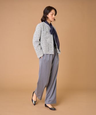 ツイードノーカラージャケット（7061141006） | 7-IDconcept