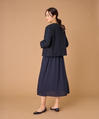 【美品】セオリー ◡̈ ノーカラージャケット　大きいサイズ ノーカラージャケット - SOÉJU online store｜上質な大人の女性のため