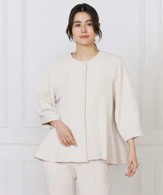 ＜7-IDconcept.(Women)＞《大きいサイズ》切り替えタックブラウスジャケット（７０６１１８２８０１）