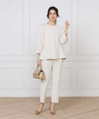 大きいサイズ》切り替えタックブラウスジャケット