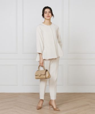 大きいサイズ》切り替えタックブラウスジャケット