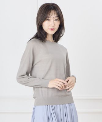 大きいサイズ》ホールガーメント ラグランスリーブニット