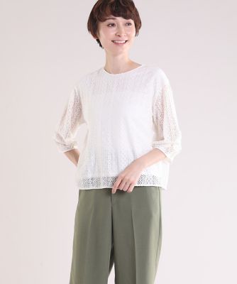 幾何学レースカットソー ７０９２１９００３２ 三越伊勢丹オンラインストア 公式