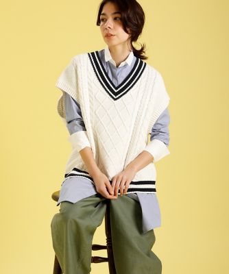 ｍａｓｉｏｎ ｄｅ ｂｅｉｇｅ チルデンニットベスト ７１０１１７０４３２ 三越伊勢丹オンラインストア 公式