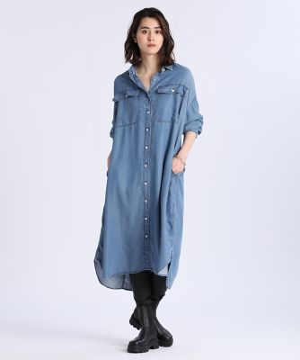 《Ｌｕｆｔｒｏｂｅ》リヨセルデニムワンピース《Ｈｅａｌｔｈｙ　ＤＥＮＩＭ》（７１１３１２１２０１）
