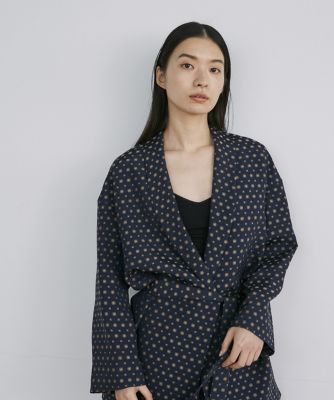 小紋柄ガウンジャケット《ｌａ　ｖｅｉｌｌｅ　ｂｙ　ＳＵＰＥＲＩＯＲ　ＣＬＯＳＥＴ》（７１２０１４１９２７）