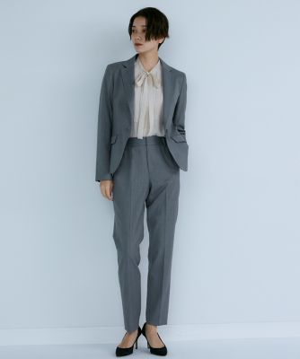 ＜INED L (Women/大きいサイズ)＞《大きいサイズ》シルクウールテーパードパンツ（７１２０１６１８５０）