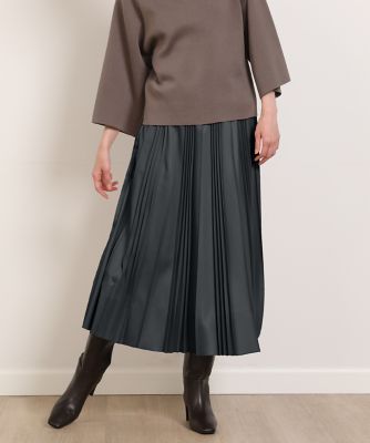 ＜INED L (Women/大きいサイズ)＞《大きいサイズ》ランダムプリーツスカート（７１２３１５２８１３）