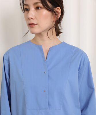 《大きいサイズ》ノーカラーチュニックシャツ《Ｐｒｉｍｅ　ｆｌｅｘ》（７１２３１８２８１１）