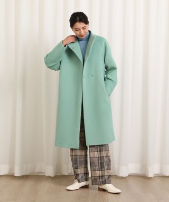 大きいサイズ》スタンドカラーアンゴラミックスコート