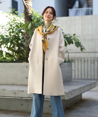 ＜INED L (Women/大きいサイズ)＞《大きいサイズ》ノーカラーコート（７１２４１１１８０５）