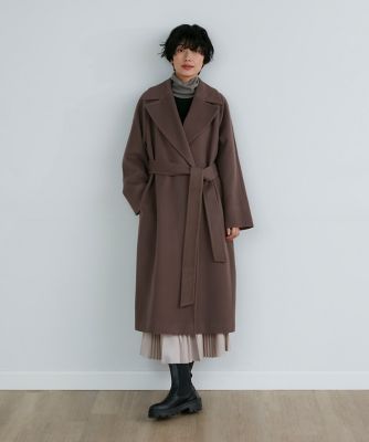 《大きいサイズ》ベルテッドラップコート（７１２４１１１８３７）