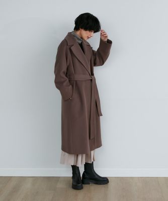 《大きいサイズ》ベルテッドラップコート（７１２４１１１８３７）