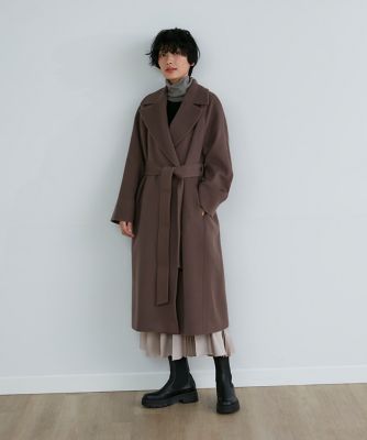 《大きいサイズ》ベルテッドラップコート（７１２４１１１８３７）