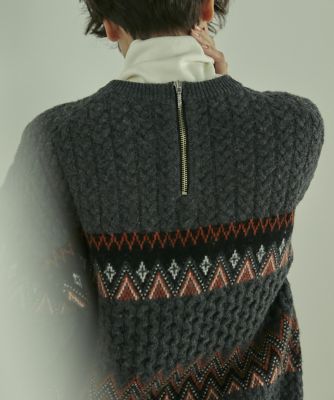 《ＳＵＰＥＲＩＯＲ　ＣＬＯＳＥＴ》ジャガードＭＩＸケーブルニット（７１２４１７０６４６）