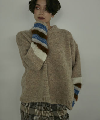 ＜SUPERIOR CLOSET (Women)＞《ＳＵＰＥＲＩＯＲ　ＣＬＯＳＥＴ》異素材ＭＩＸニット（７１２４１７０６４７）